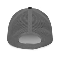 OffGrid Operator snapback trucker cap, back view with mesh panels