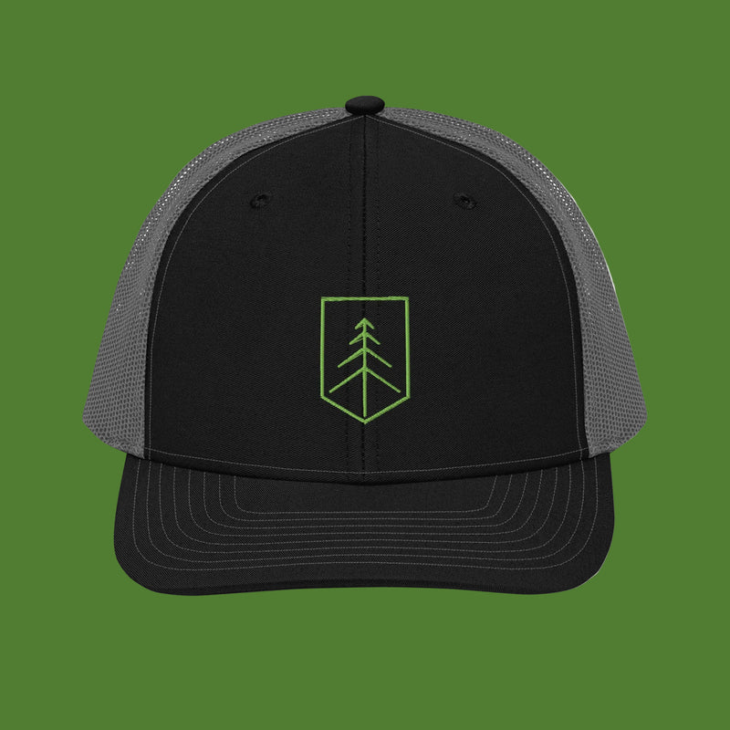 OffGrid Operator embroidered snapback trucker cap, front view